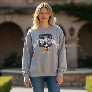 Disney World Gray Sweatshirt with Mickey Mouse